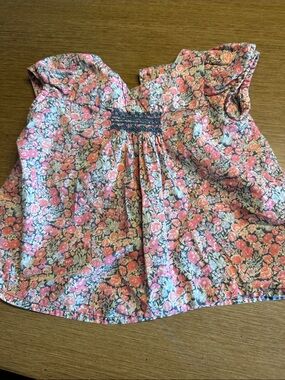 Bonpoint Pink Floral Cotton Girls Top